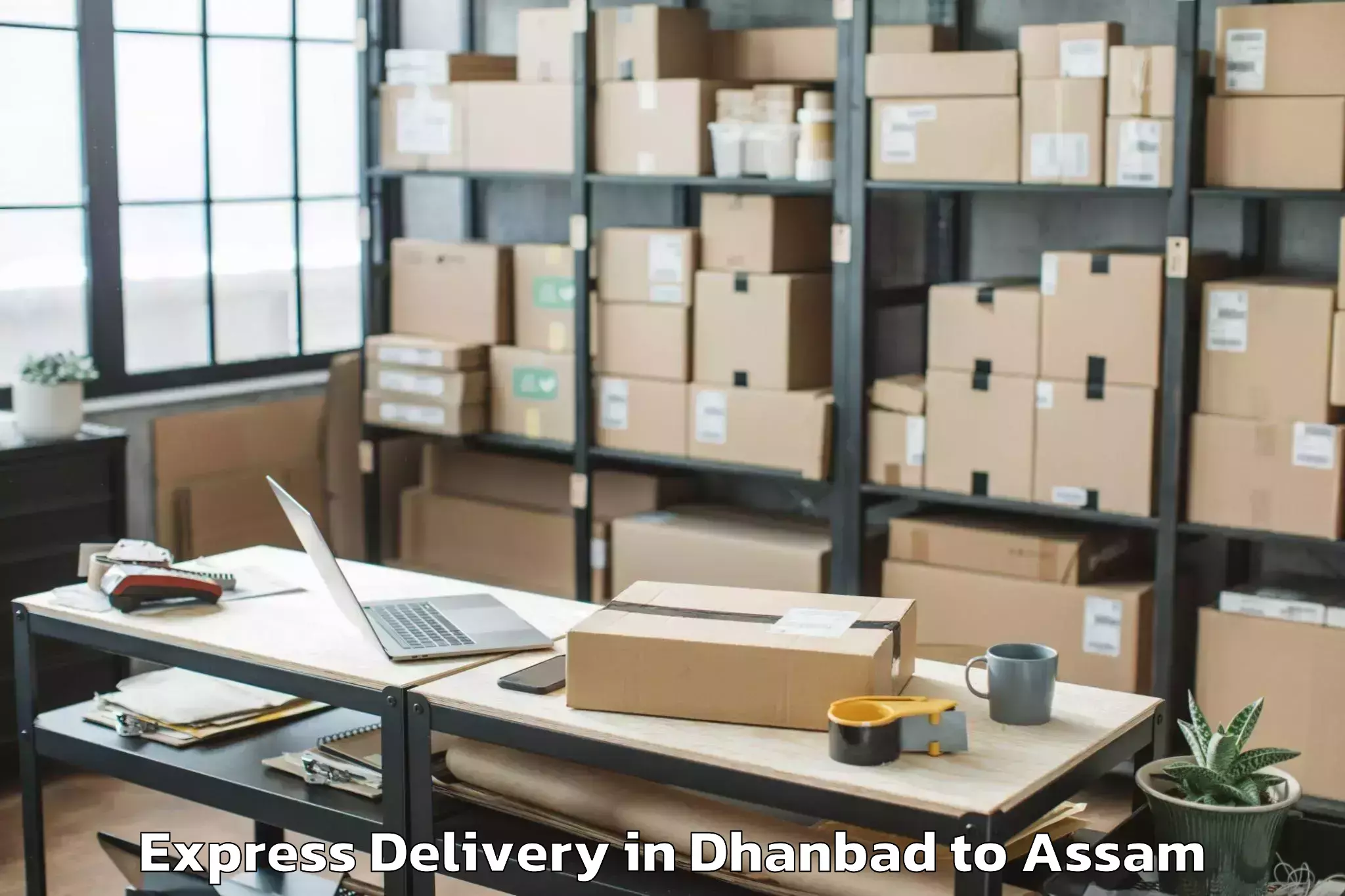 Professional Dhanbad to Bokajan Express Delivery